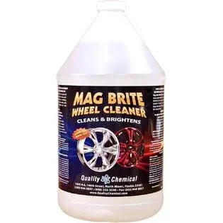 Quality Chemical Mag Brite/Acid Wheel and Rim Cleaner/Wheel and Tire Cleaner - Formulated to Safely Remove Brake Dust and Heavy Road Film - Best Car Wheel Cleaner for Rims Cleaner - 128 oz (Pack of 1)