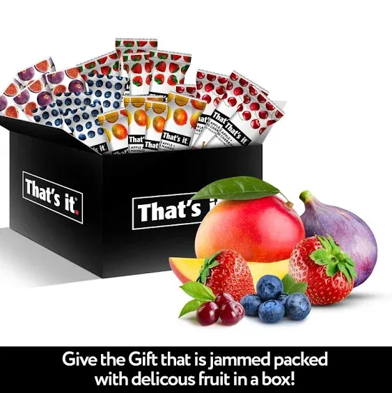 That's It Fruit Bars Snack Gift Box { 20 Pack }100% All Natural, Gluten-Free, Vegan, Low Carb Snacks - Healthy Fruit Snacks Bulk Variety Pack