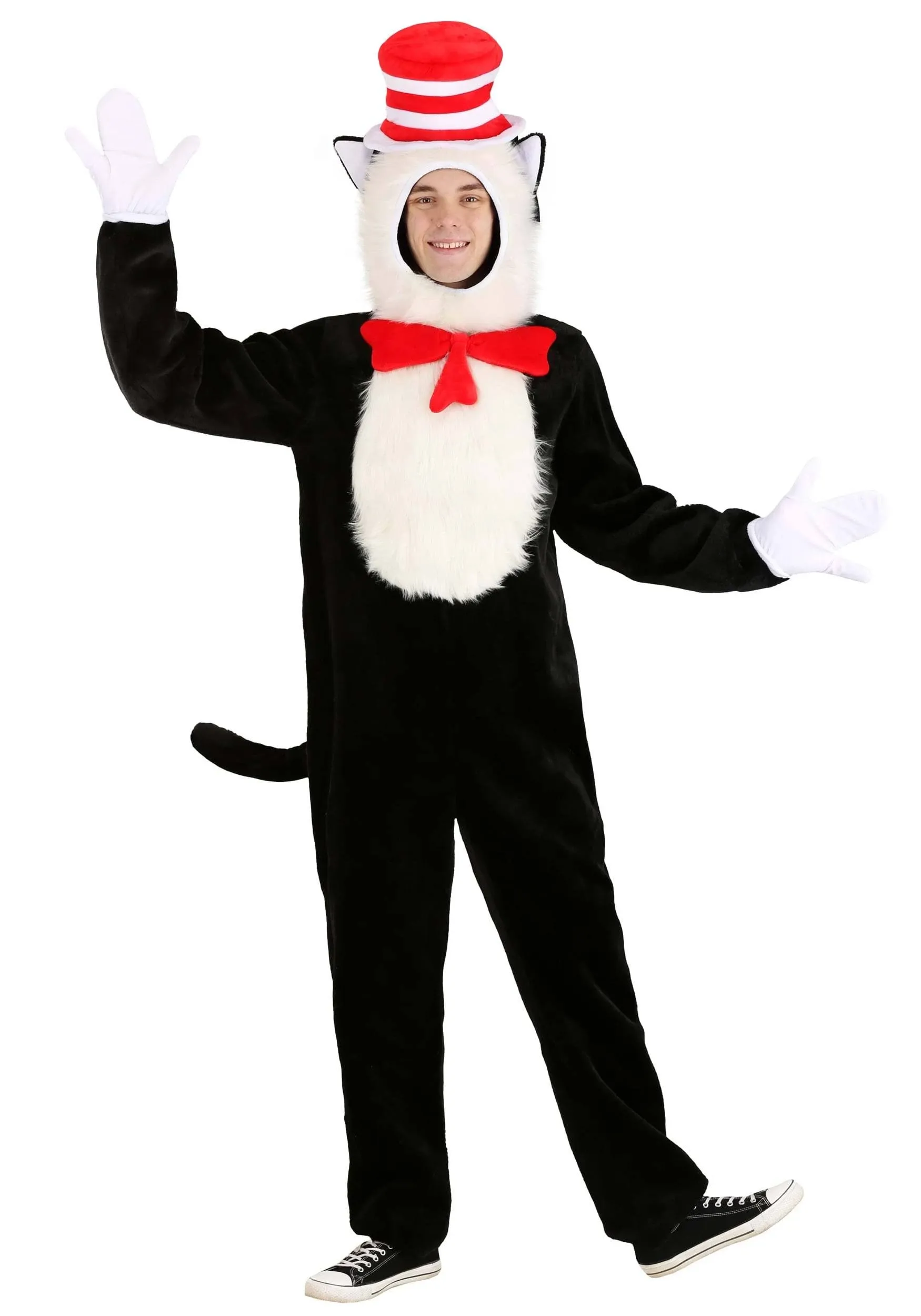 Elope Cat In The Hat Adult Premium Costume Black Xl