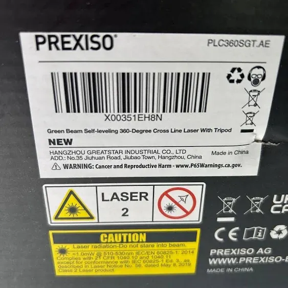 Prexiso 360° Laser Level With Tripod, 100ft Self Leveling Cross Line