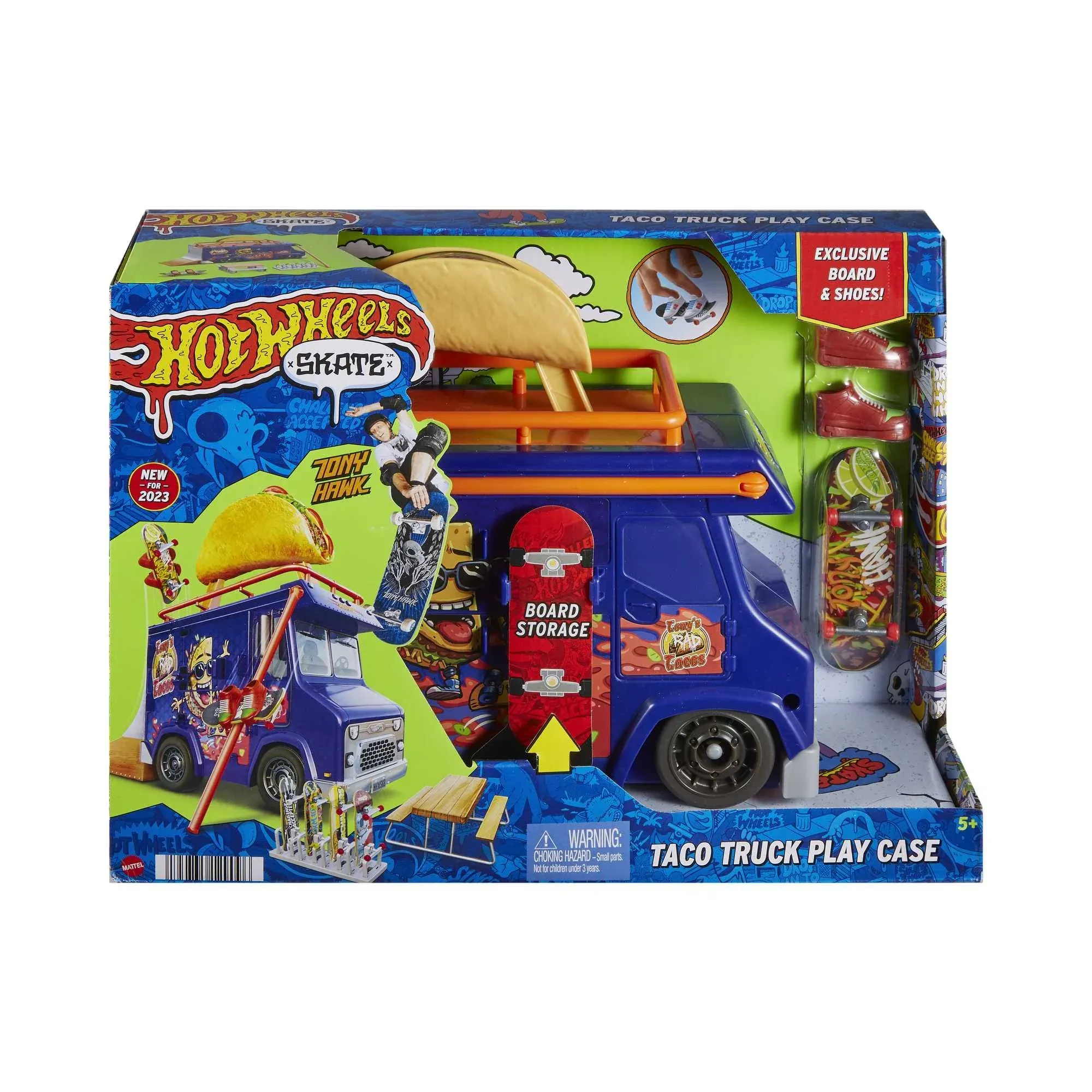 Hot Wheels Skate Portable Skatepark Taco Truck Play Case                     ...