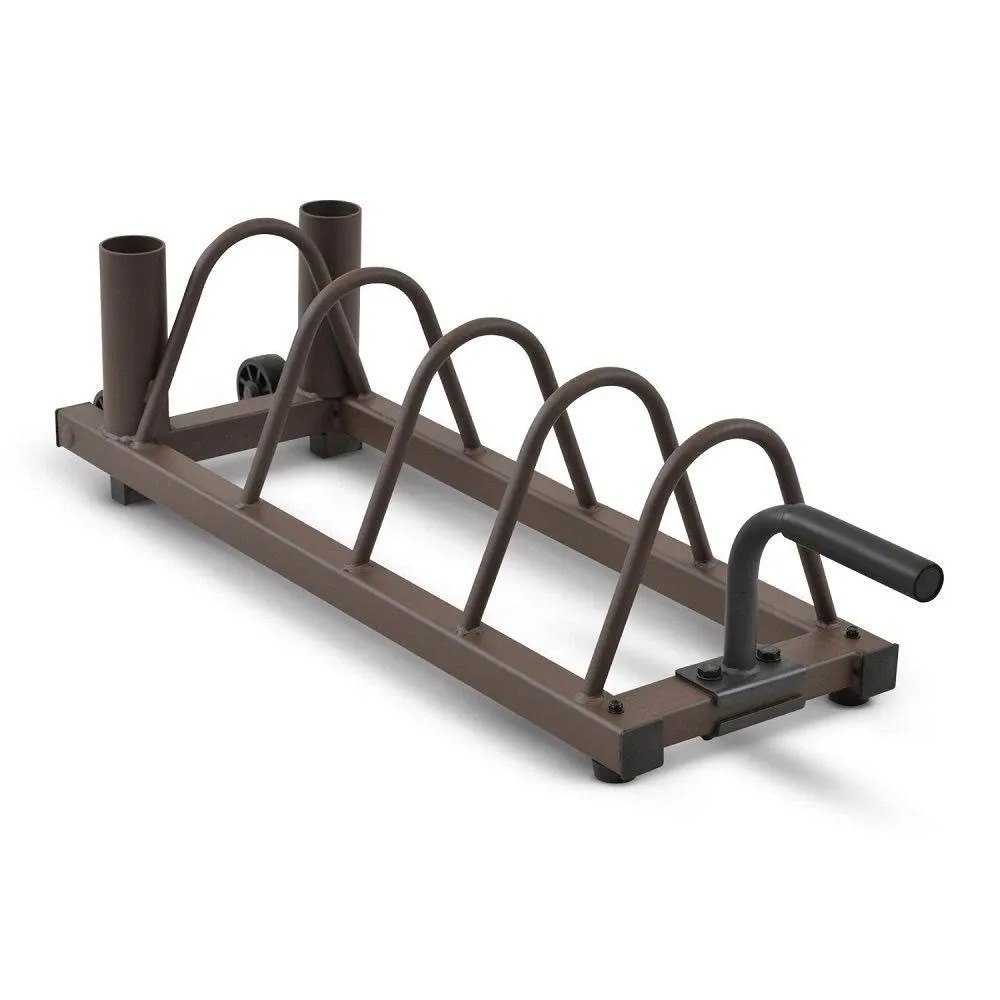 Steelbody Powder-Coated Steel Horizontal Weight Plate Rack w/ Wheels | STB-0130