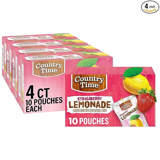 Country Time Strawberry Lemonade Drink Pouches