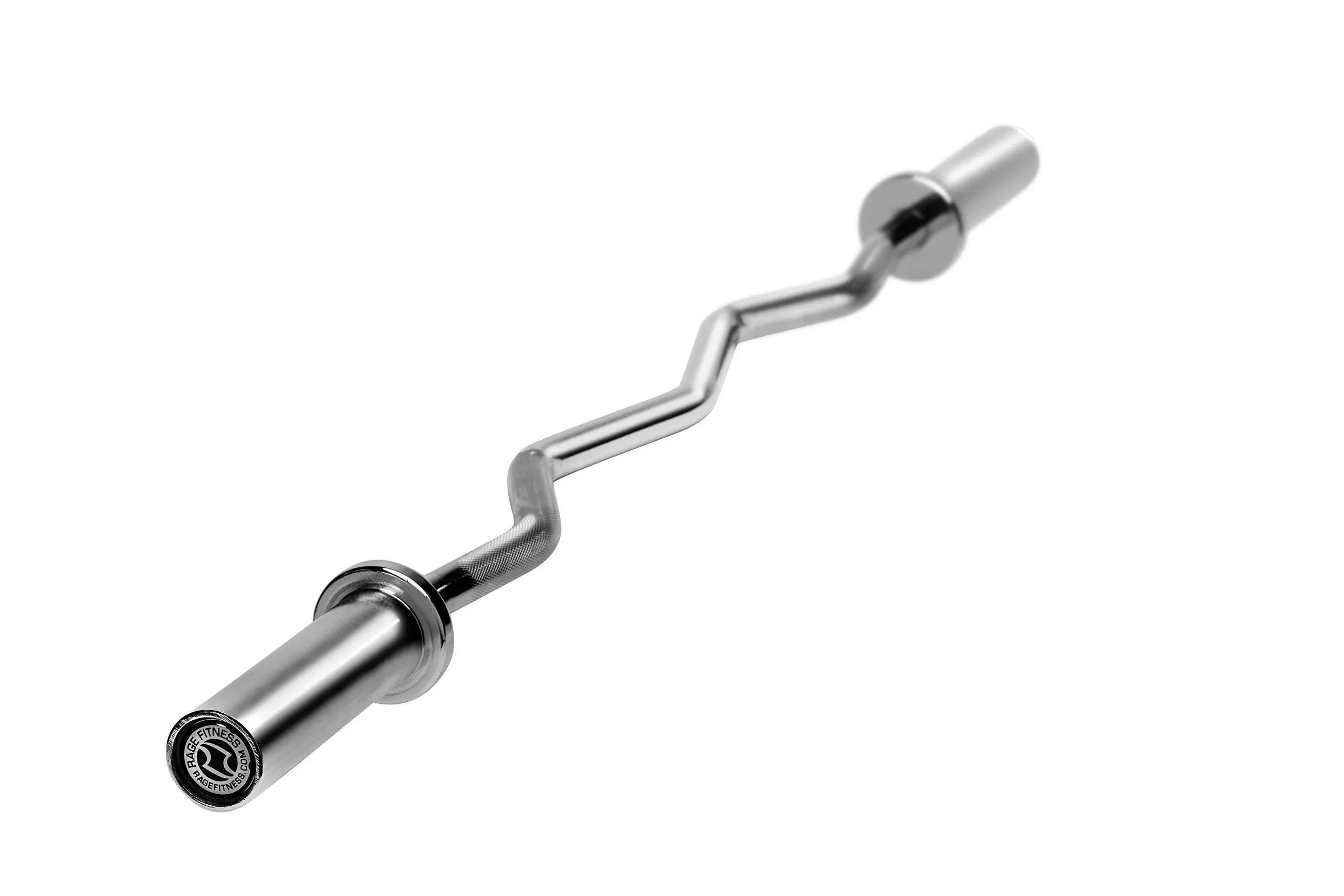 EZ Curl Bar – 47 Inch, 17Lbs Alloy Steel with Chrome Finish &amp; Nylon Bushings EZ 