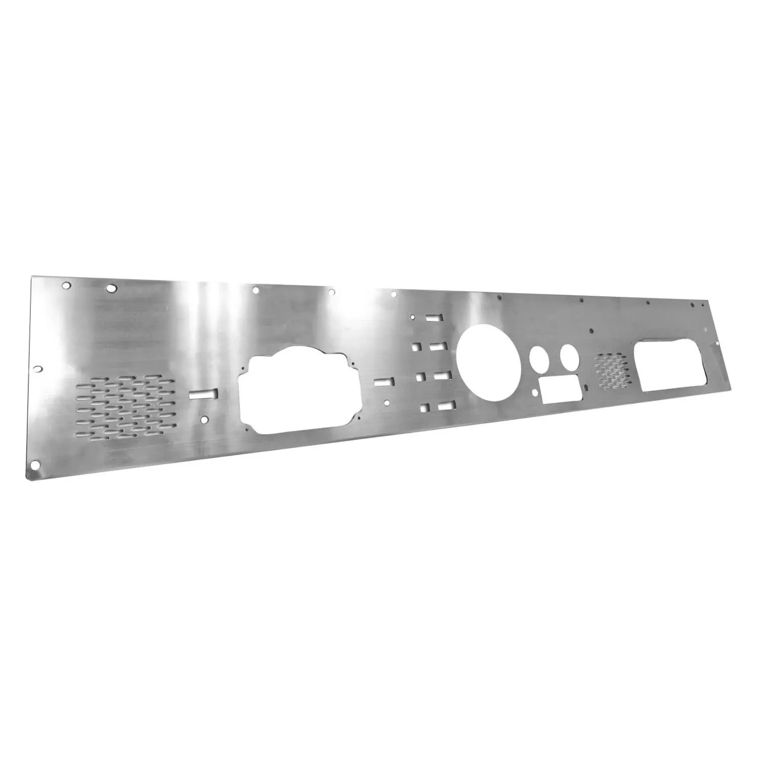 Rugged Ridge 76-86 Jeep CJ Stainless Steel Dash Panel w/ Gauge / Radio / Speaker Cut-Outs - 11144.12