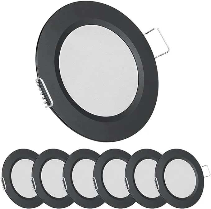 acegoo RV Light Boat Recessed Ceiling Black Finish Warm White 