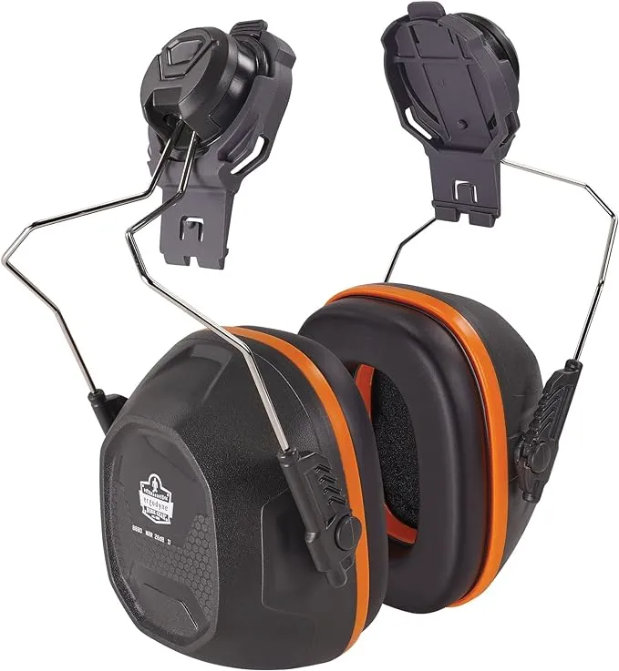 Skullerz by Ergodyne 8880 Full Brim Gray NRR 26dB Mounted Earmuffs