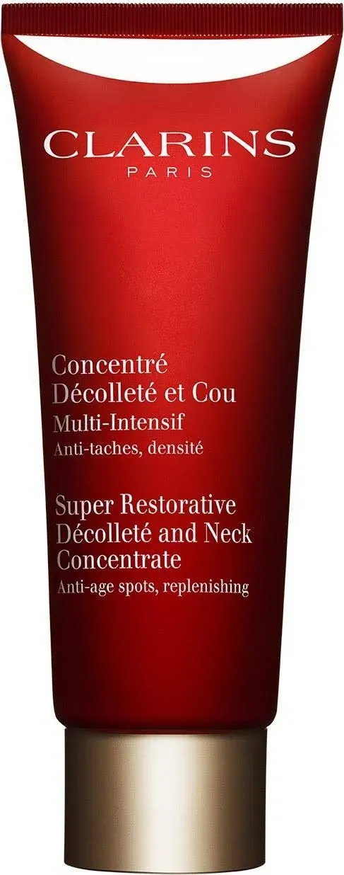 Clarins Super Restorative Décolleté and Neck Concentrate | Deeply Replenishing, Anti-Aging Cream For Mature Skin | Skin Texture Is Refined and Chest Creases Are Visibly Diminished After 4 Weeks*