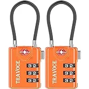 Search Alert TSA Approved Travel Combination Luggage Cable Locks for Suitcase, Gym Locker,Toolbox,Backpack 1,2,4,6 &10 pk