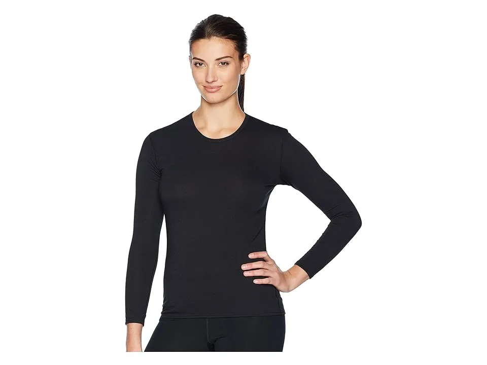 Hot Chillys Pepper Skins Crew Neck (Black) Women's Clothing