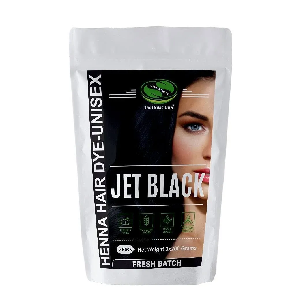 The Henna Guys Jet Black Hair Color / Dye