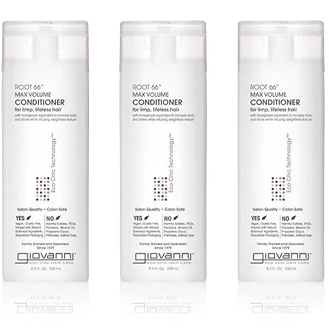 Giovanni Root 66 Max Volume Conditioner, 8.5oz, 3 Pack