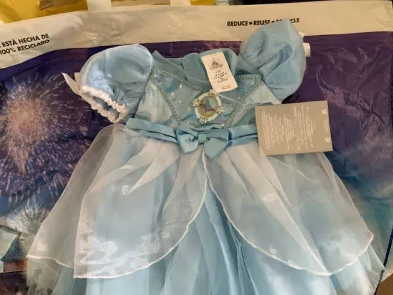 Disney Infant Girls Cinderella Costume Princess Baby Dress & Headband 12-18, Size ...