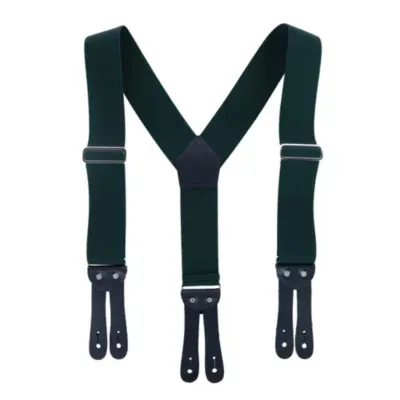 Welch Men's Elastic Button-End Y-Back 2 Inch Work Suspenders, Green