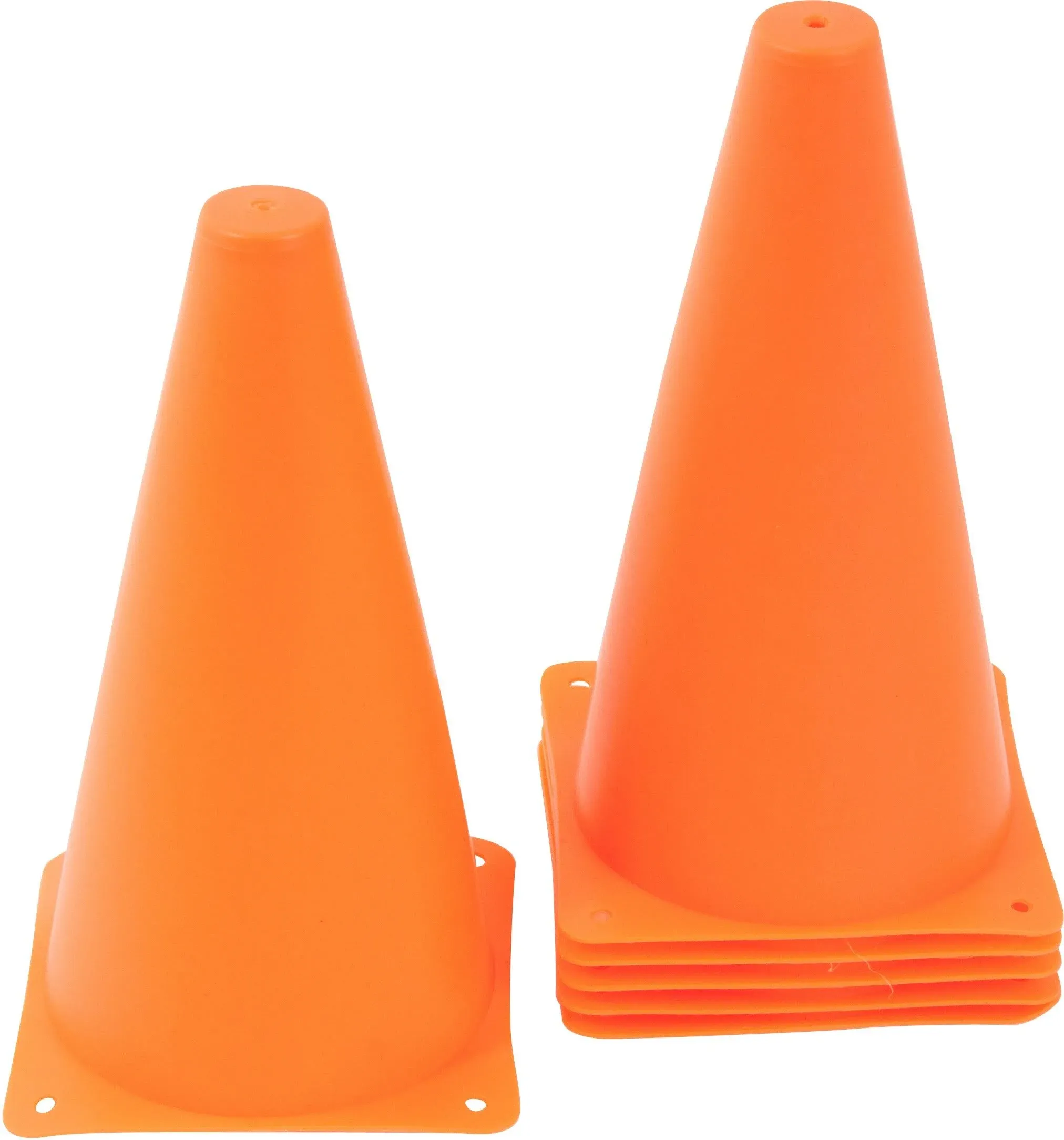 9 in. Sports Training Plastic Cone Orange (12-Pack)