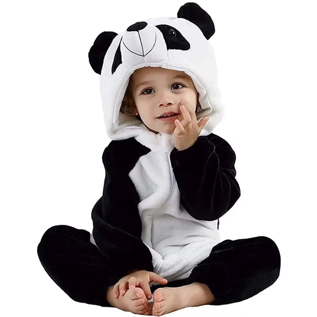 New Born Baby Animal Rompers Hooded Toddler Baby Clothes Cute Panda Romper Baby Costumes Infant Romper Baby Boys Girls Jumpsuit