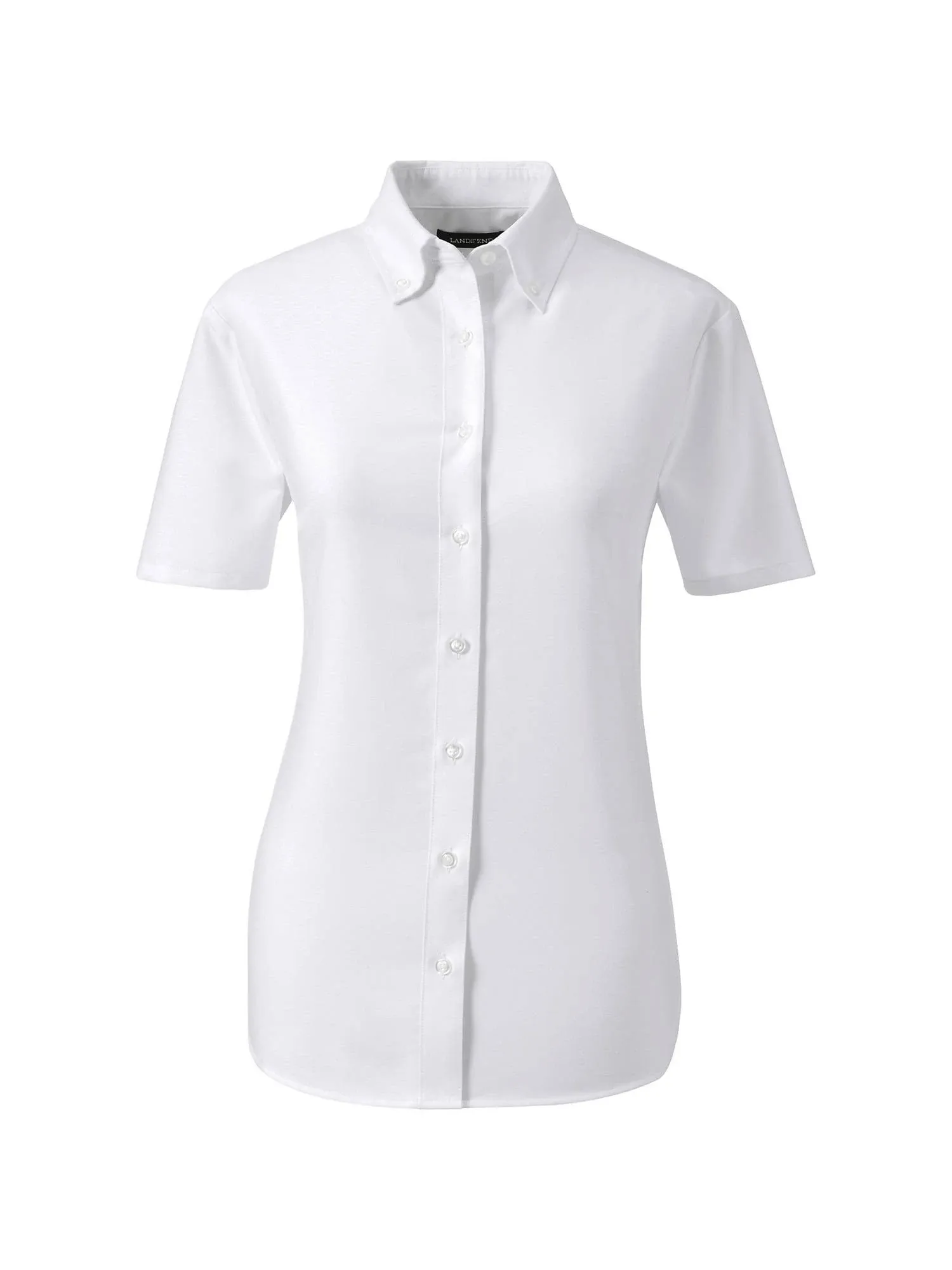 Lands' End Women's School Uniform Short Sleeve Oxford Dress Shirt