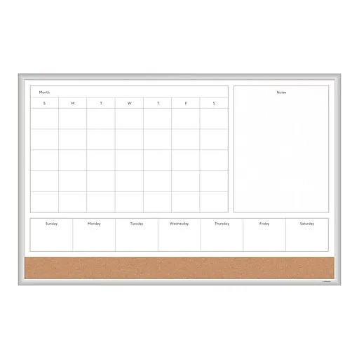 U Brands 4N1 Magnetic Dry Erase Combo Board