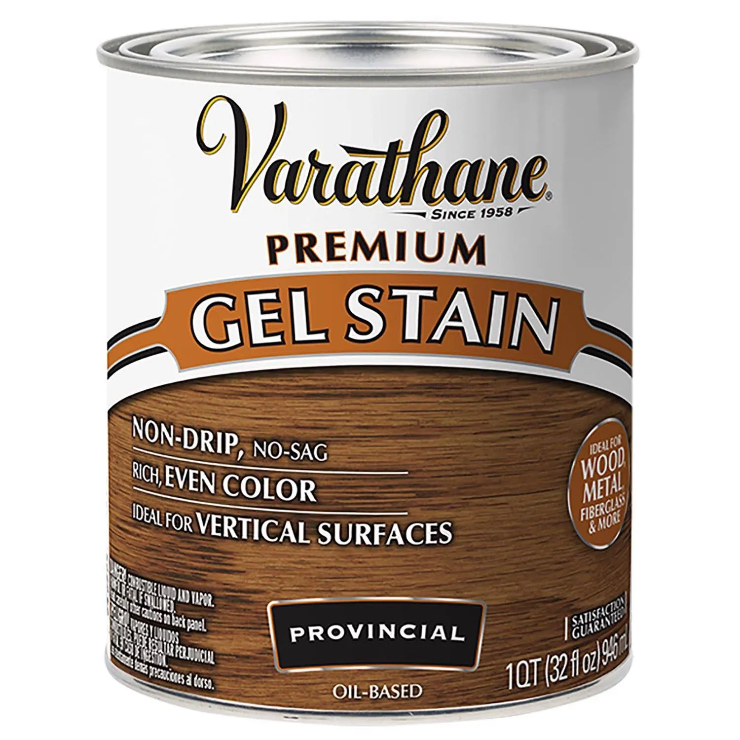 Varathane 358307 Premium Gel Stain, Quart, Provincial