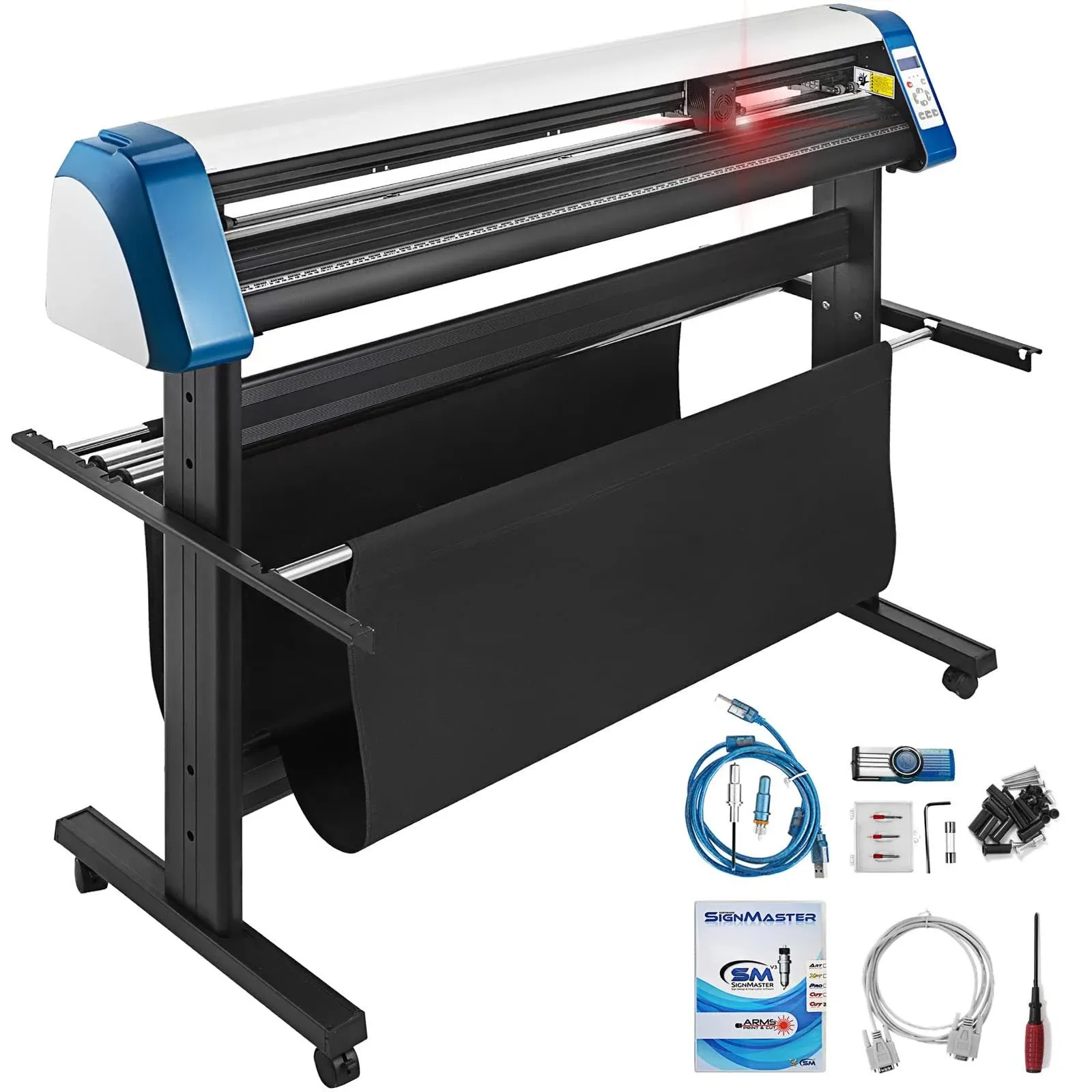 Vinyl Cutter 53 in. Speed Adjustable Plotter Machine Automatic Paper Feed Vinyl Cutter Plotter with Floor Stand