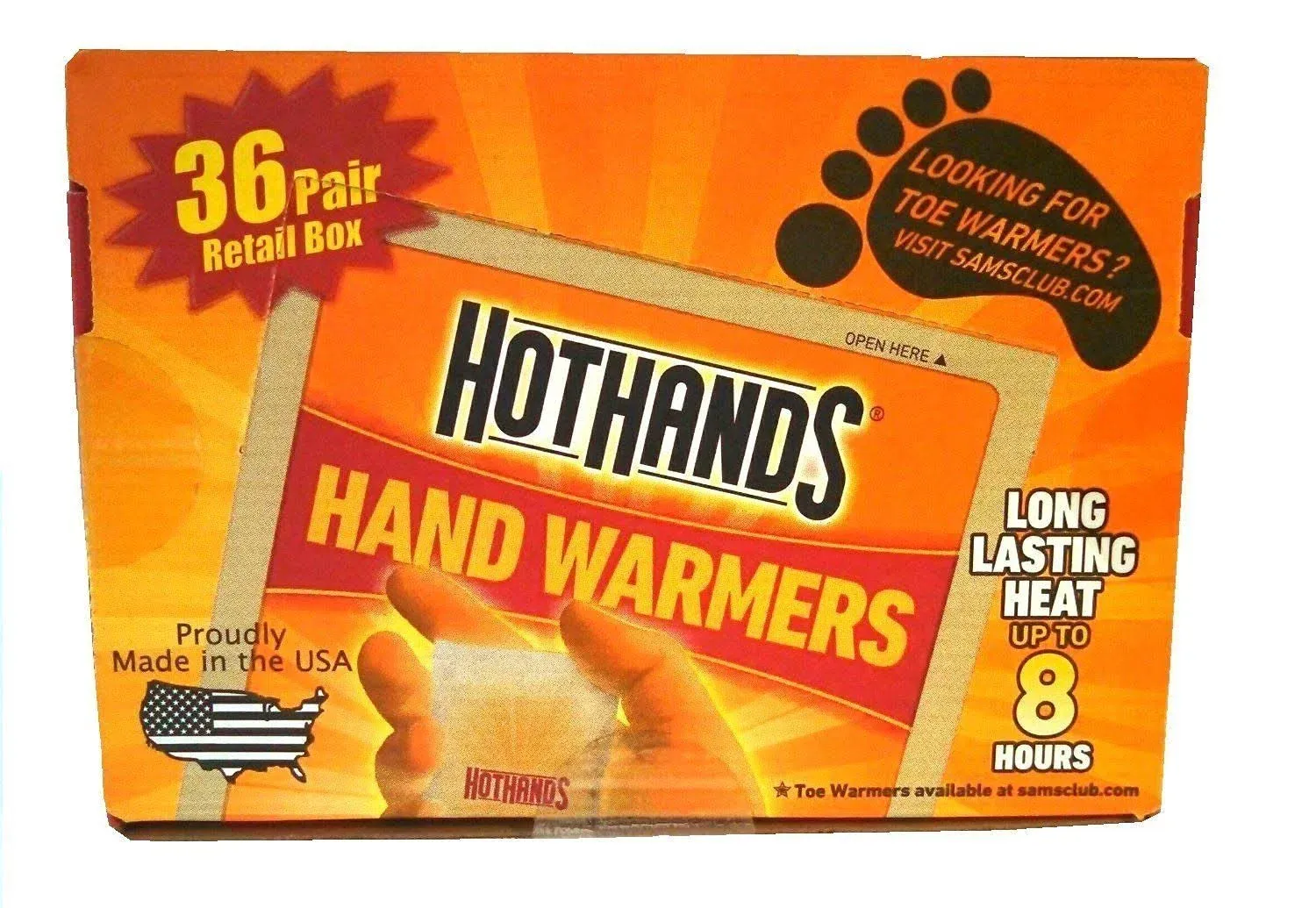 HotHands 8 Hour Air Activated Disposable Hand Warmers, 36 Pair