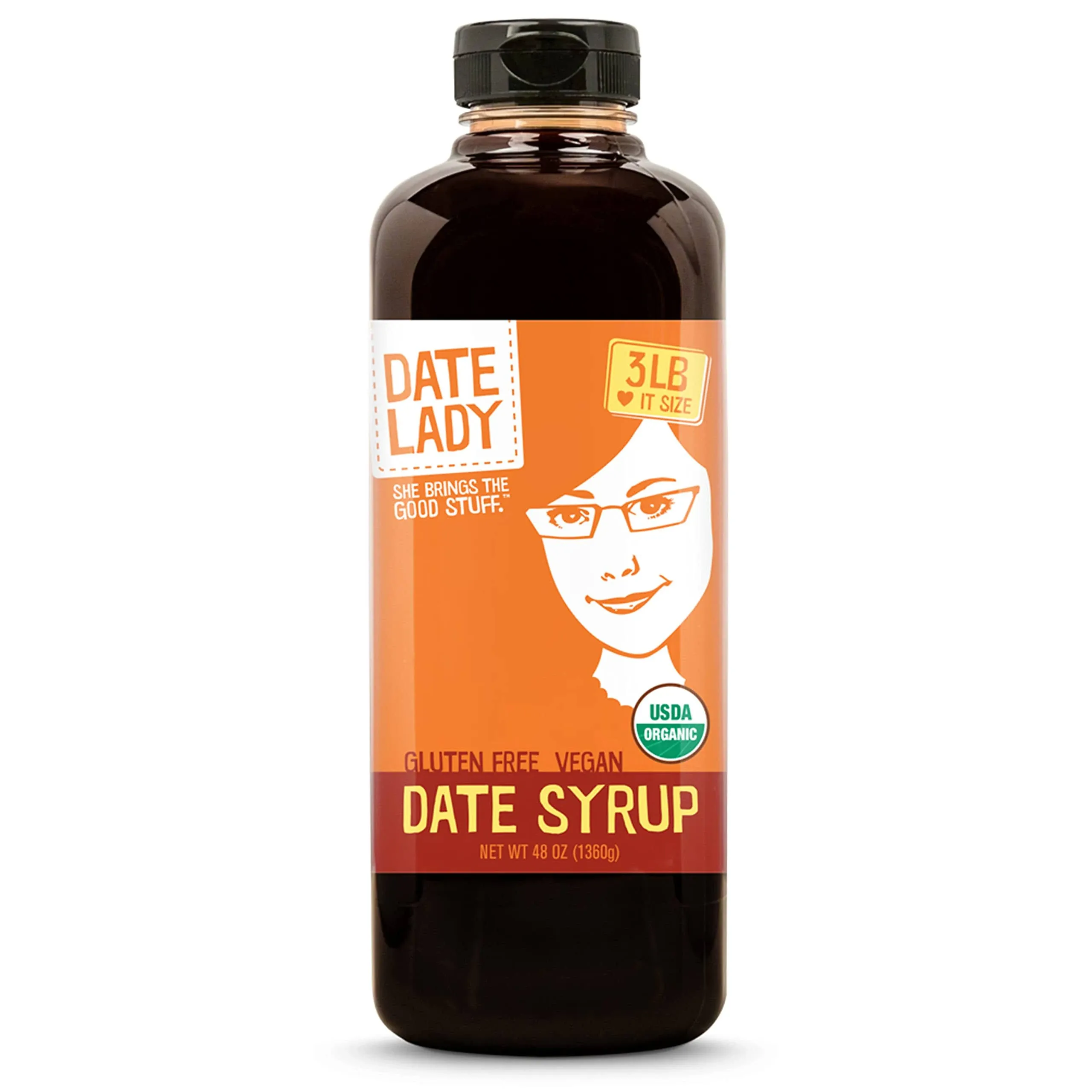 Date Lady Date Syrup Silan Date Honey Nectar Squeeze Bottle Sugar Substitute 3lb