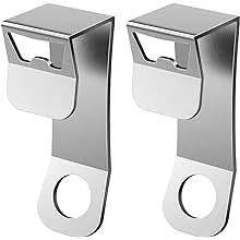 2 Packs Cooler Lock Bracket with Bottle Opener, Heavy Duty Metal Cooler Tie Down Compatible with Yeti/RTIC Coolers, Security Lock Bracket Cooler Accessories