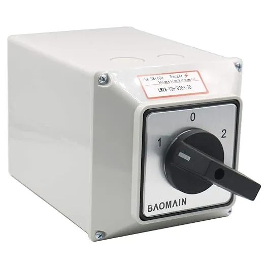 Rotary Changeover Switch with Master Switch Exterior Box 125A 3 Phase