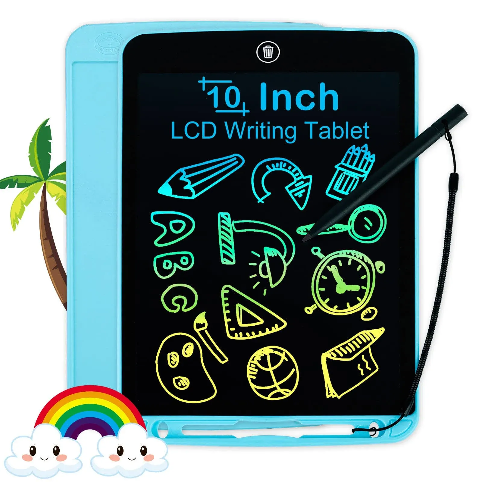 LCD Writing Tablet for Kids 10 Inch, Colorful Doodle Board Drawing Tablet with 