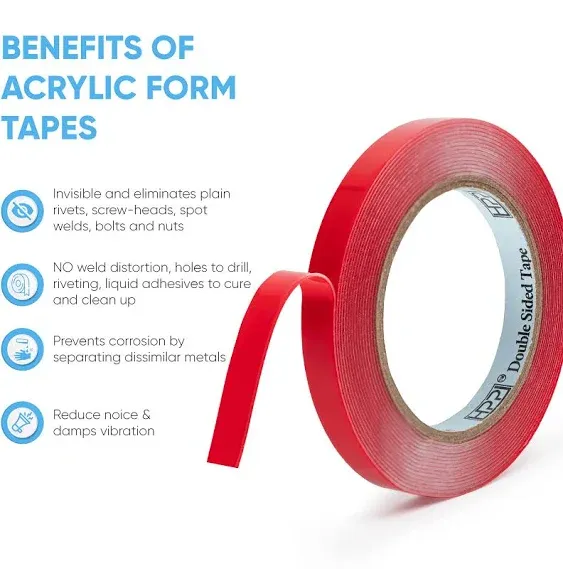 Double Sided Tape Clear, Heavy Duty Tape, Strong and Permanent for Outdoor and ...