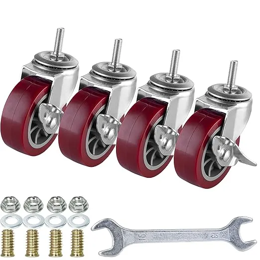 3 Inch Swivel Caster Wheels Set Of 4 Locking Casters Heavy Duty Total Capacity 3