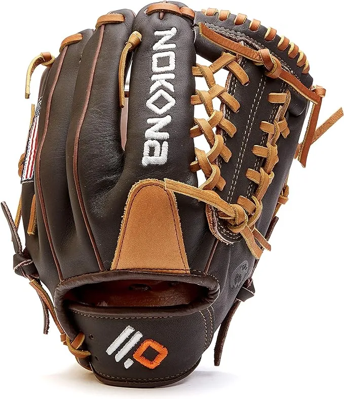 Nokona 11.25'' Youth Alpha Series Glove, Kids, Brown/Tan