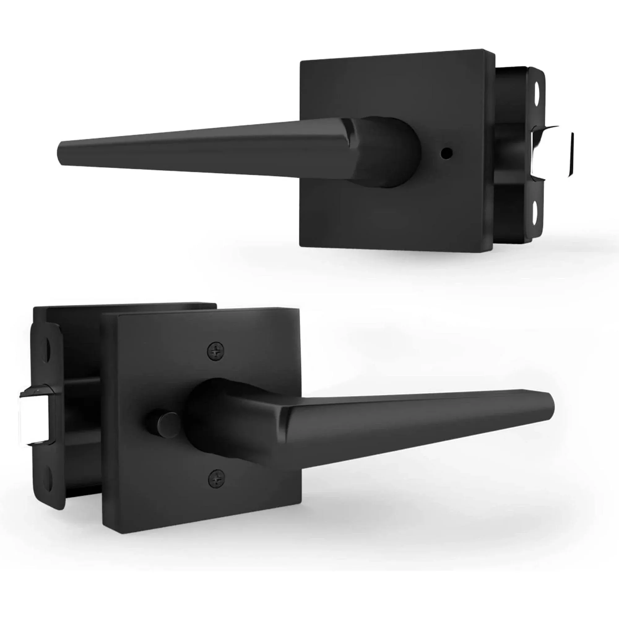 Mega Handles Privacy I Lever Door Lock Handle Set for Hallway, Closet and ...