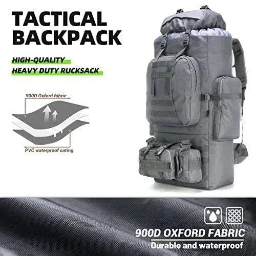 King'sguard 100l Camping Hiking Backpack Molle Rucksack Military