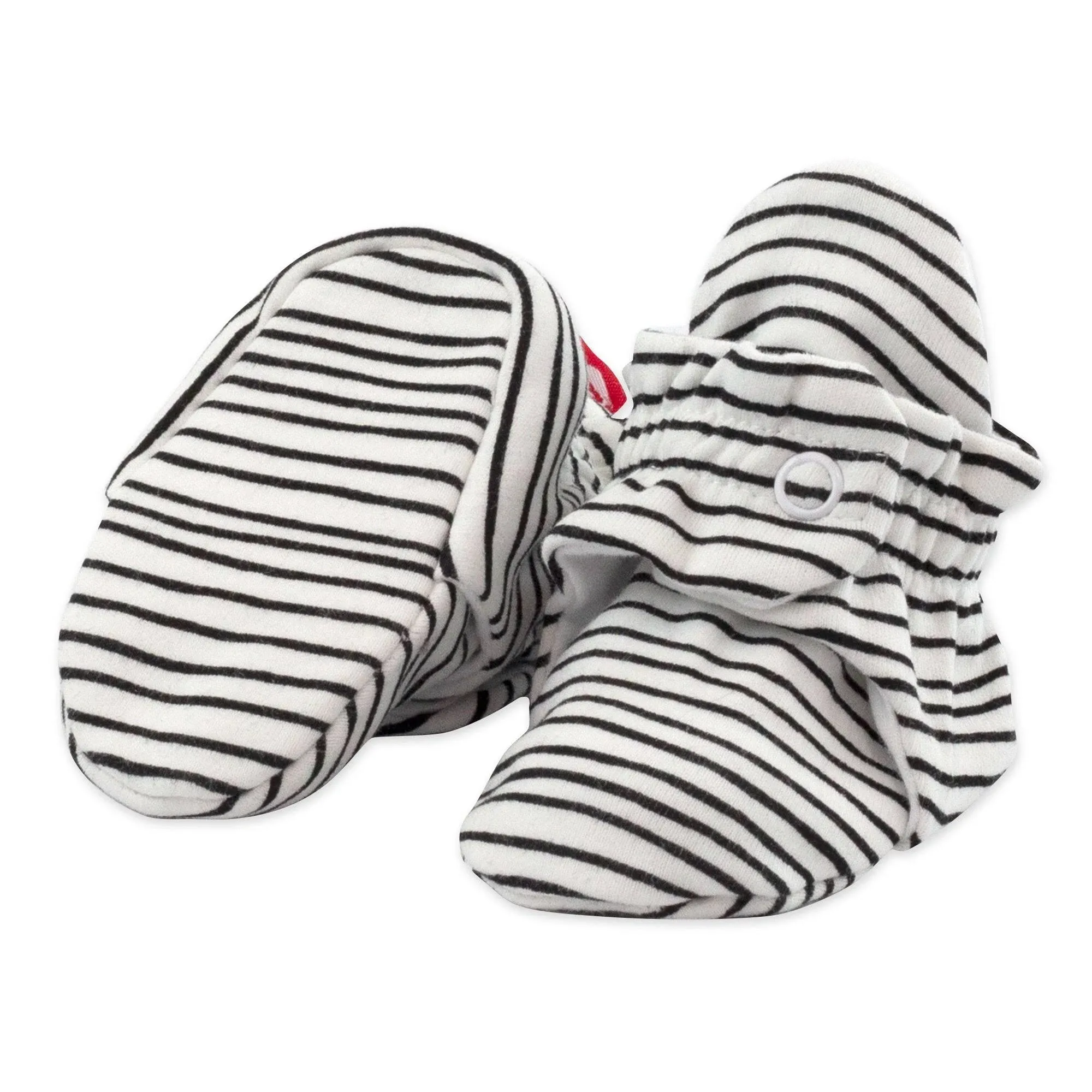 Zutano Organic Cotton Gripper Baby Bootie - Pencil Stripe, 12M