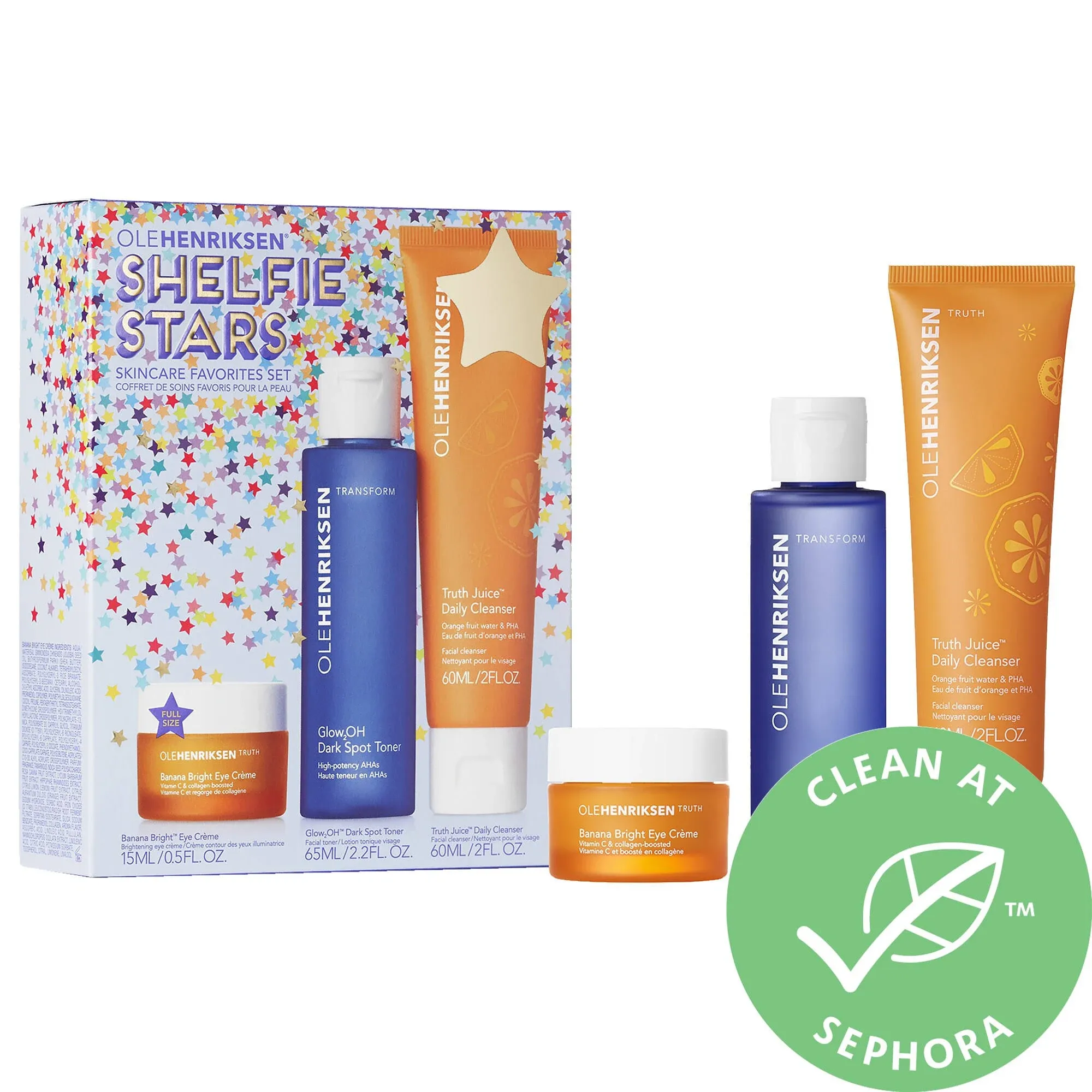 Ole Henriksen Shelfie Stars Skincare Favorites Set: Truth Juice Gentle Cleanser ...