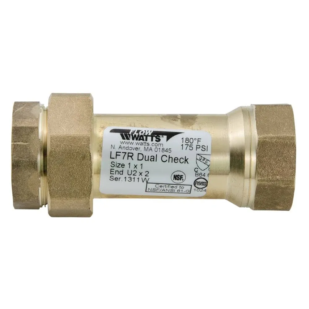 Watts® 1&#034; FIP Lead-Free Residential Dual Check Valve