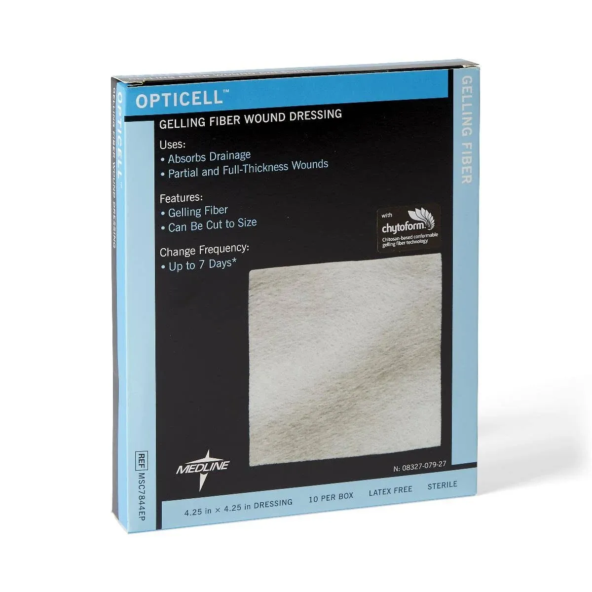 Medline MSC7844EP - Opticell Gelling Fiber Wound Dressing, 4.25" x 4.25"