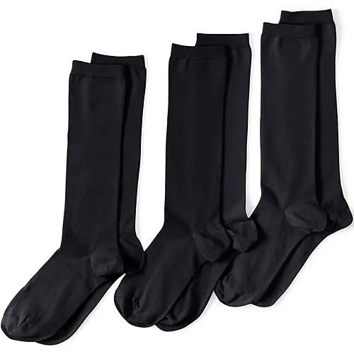 Women's 3-Pack Seamless Toe Solid Trouser Socks