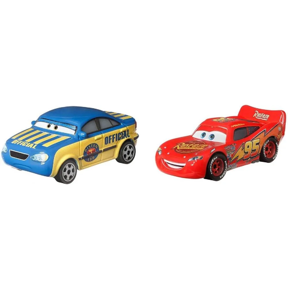 Disney and Pixar Cars 3, Race Official Tom &amp; Lightning McQueen 2-Pack, 1:55 Scal