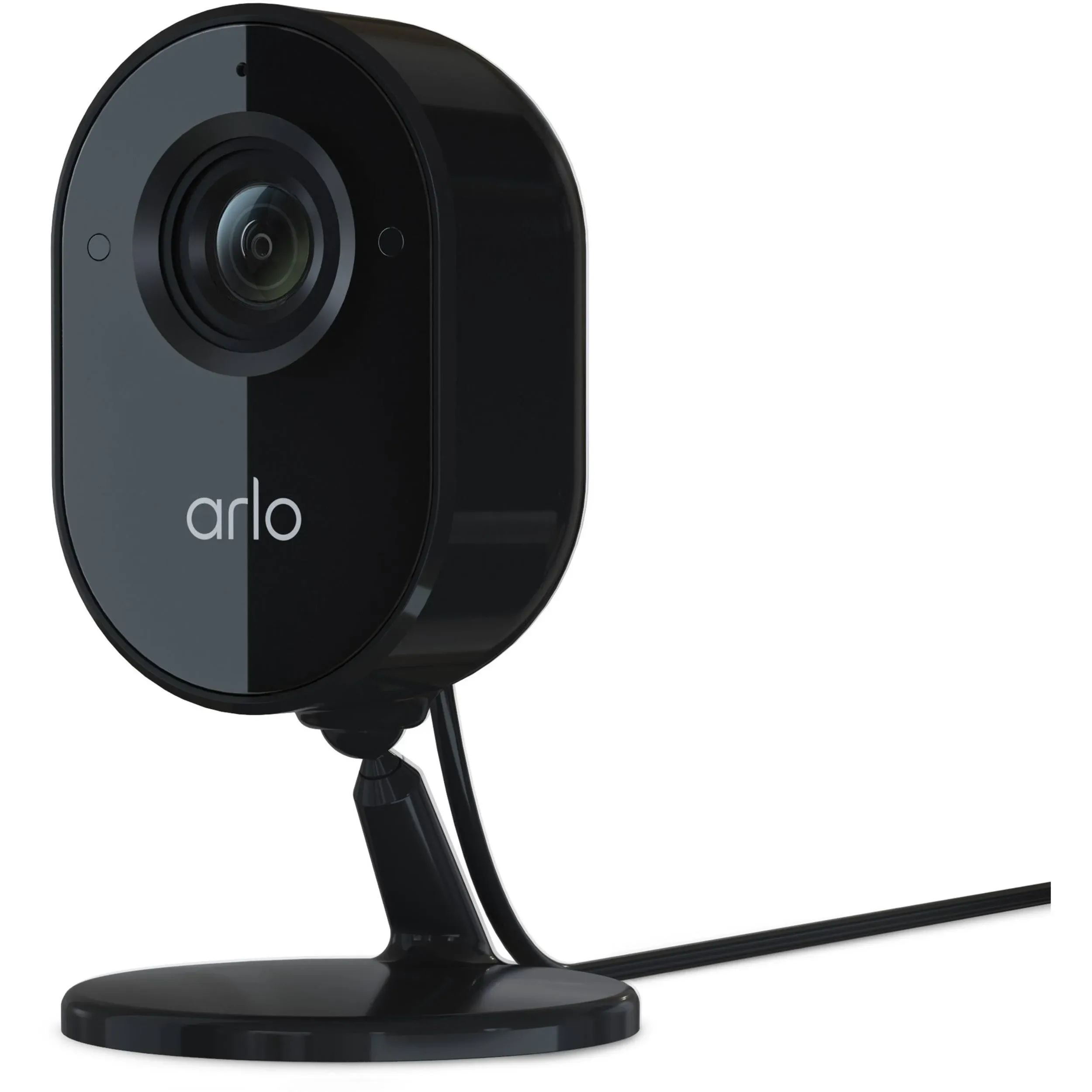 Arlo Essential Indoor Camera - 1080p Video with Privacy Shield, Plug-in, Night Vision, 2-Way Audio, Siren, Direct to WiFi No Hub Needed, Surveillance Security, White - VMC2040