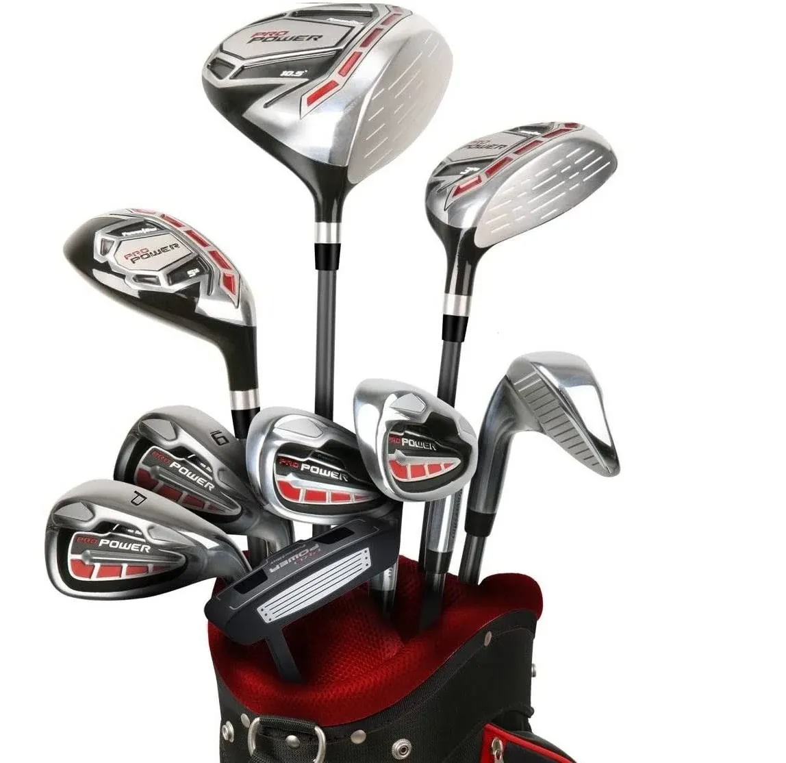 Powerbilt Pro Power Complete Golf Sets for Men with Stand Bag