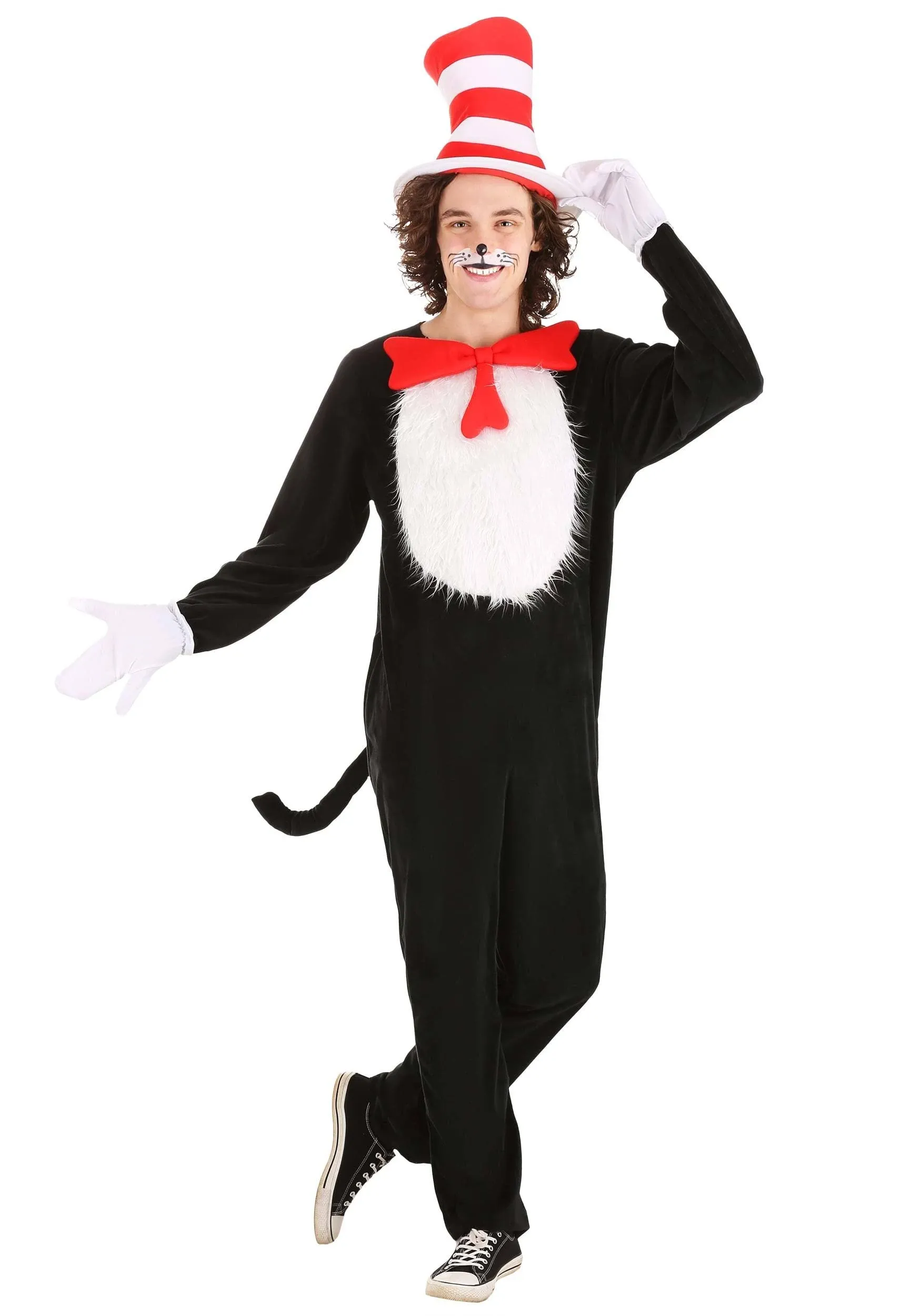 Elope Child's Deluxe Cat in the Hat Costume, Red/White/Black, S