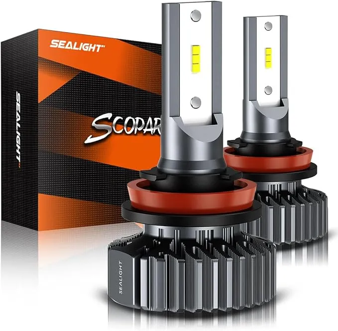 SEALIGHT CSP 9005 HB3 LED 6000K White High Beam Headlight Bulb Noiseless Design