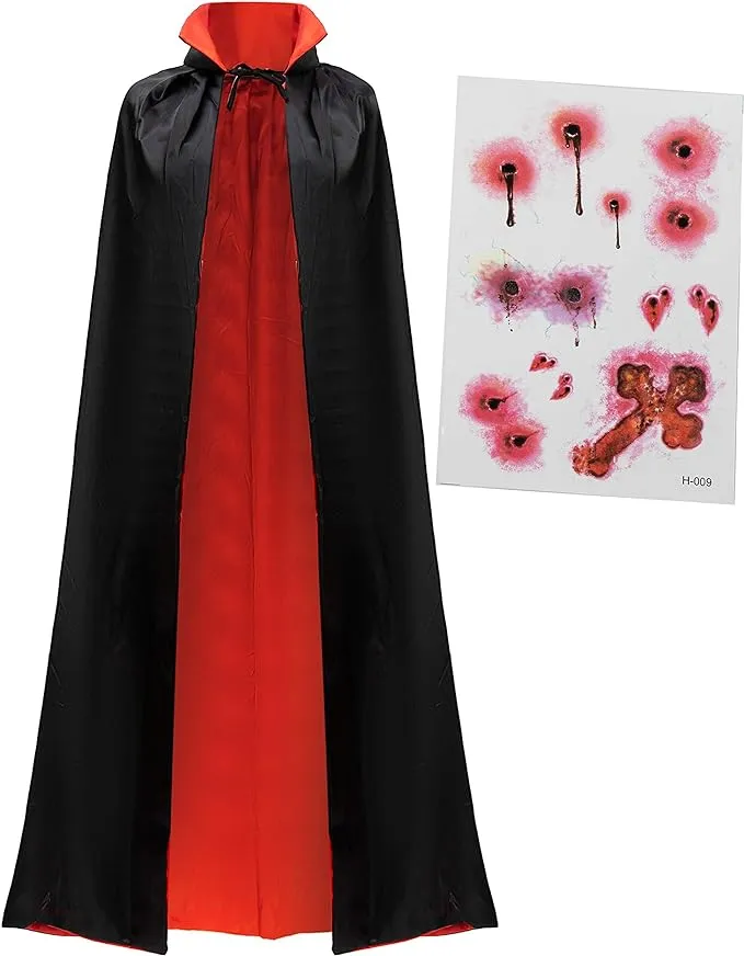 Syncfun Child Unisex Halloween Vampire Costume Set with Reversible Cape Cloak