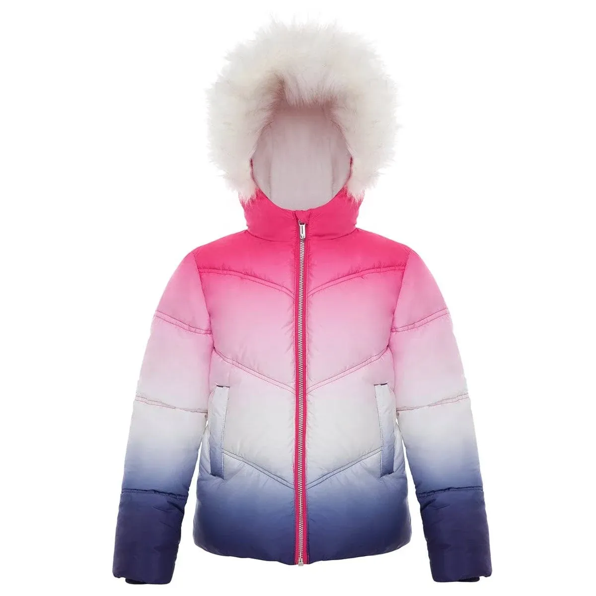 Girls' Heavyweight Puffer Jacket Bubble Coat | Rokka&Rolla S (6) / Crystal Rose ...