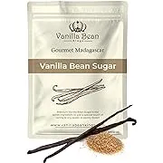 Pure Vanilla Bean Sugar - Made with Real Madagascar Vanilla Pods & Pure Cane Sugar - For Cooking, Baking, & Additional Flavoring - A Sweet Substitute for Extract, Paste, and Beans - 12 OZPure Vanilla Bean Sugar - Made with Real Madagascar Vanilla Pods & 