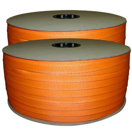 0.75 in. Orange Woven Polyester Strap 1650 ft. Coil - 3000 lbs System Strength - 2 Rolls per Case