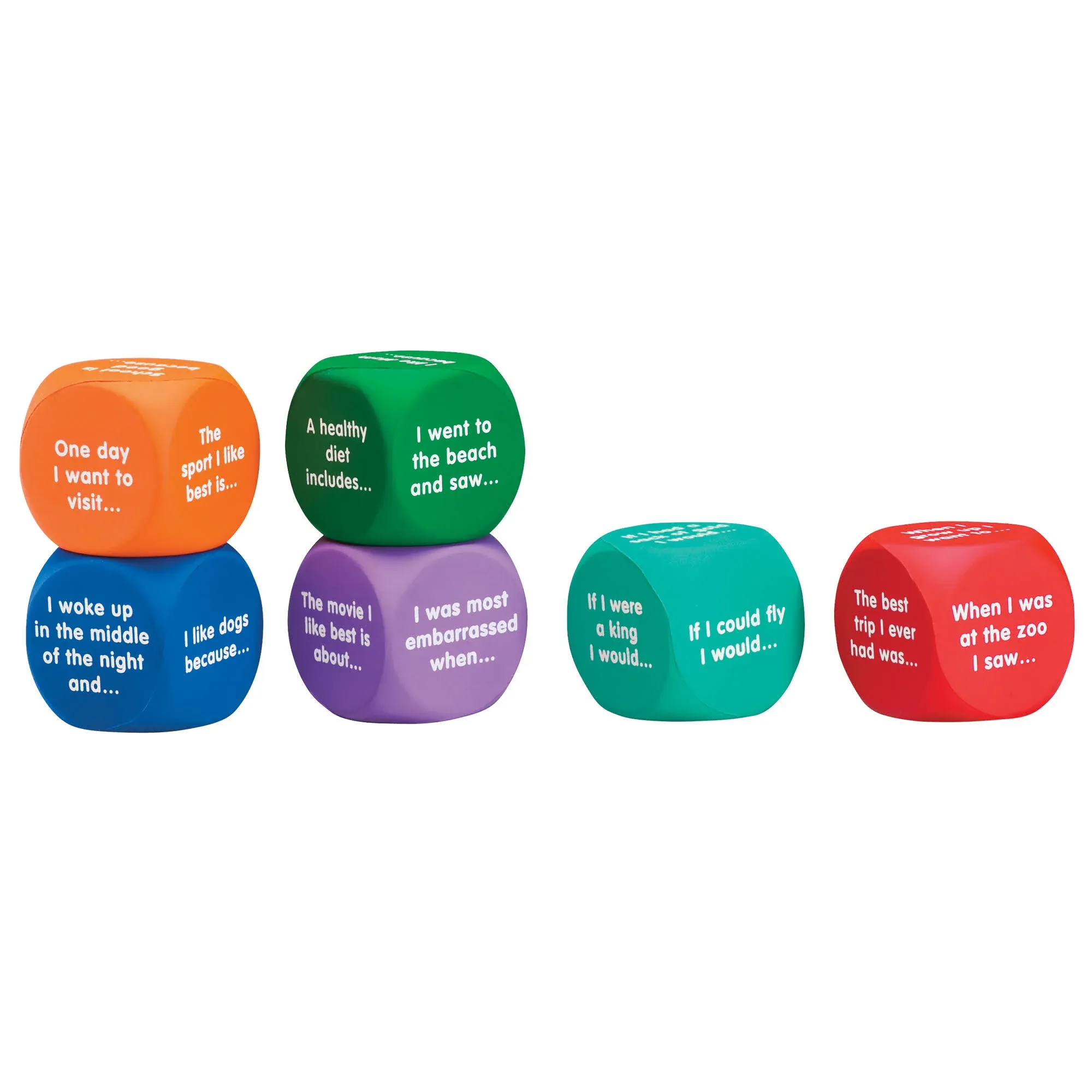 Learning Resources Writing Prompt Cubes Set of 6 Soft Foam