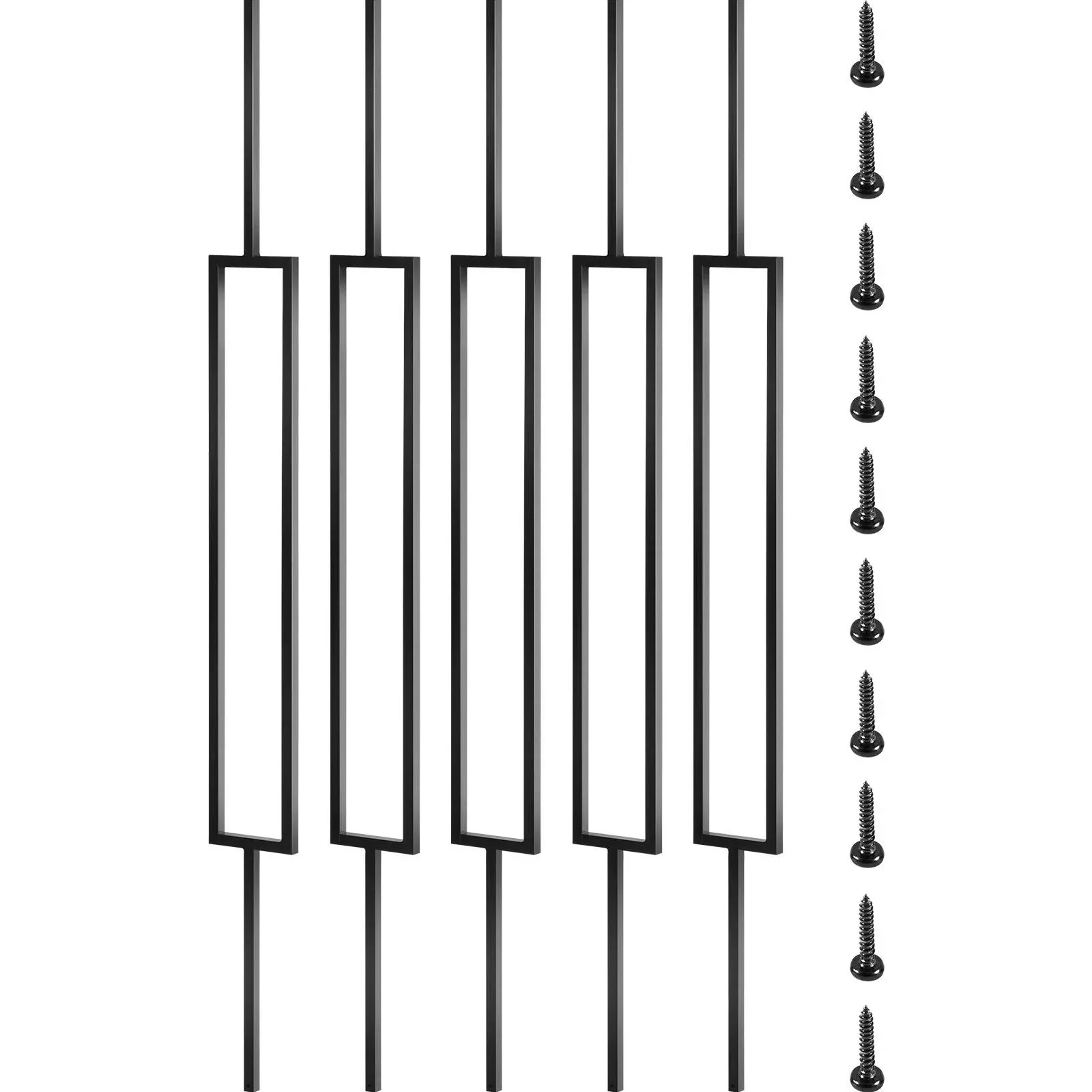 VEVOR Deck Balusters, 10 Pack Metal Deck Spindles, 44&#034;x0.5&#034; (New)